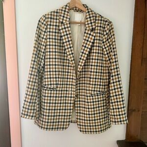 H&M checkered blazer jacket